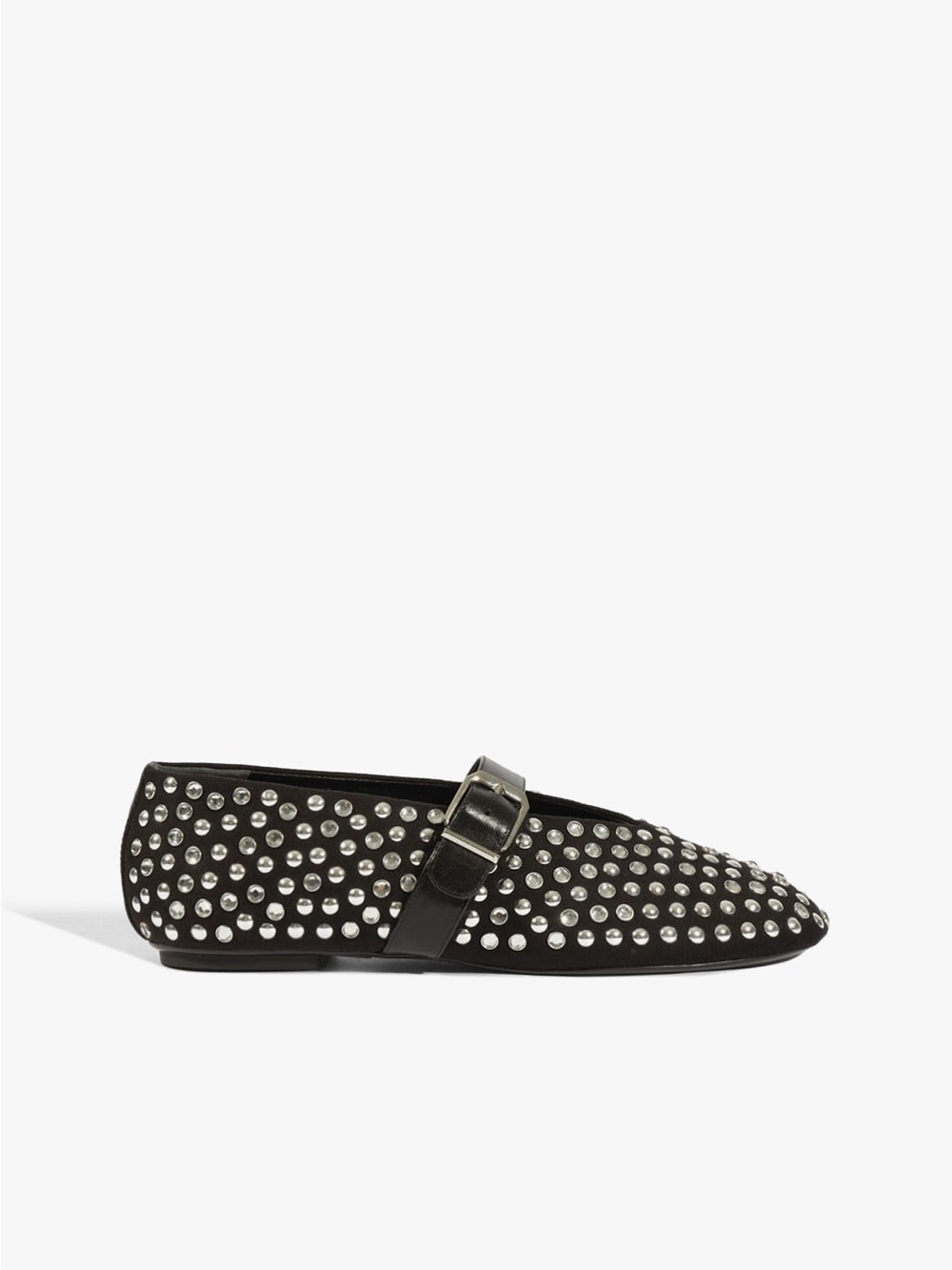 SCHUTZ Black Studded Mary Jane Loafers
